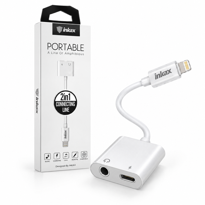 ADAPTADOR AUDIO + CARGA LIGHTNING - vista 1