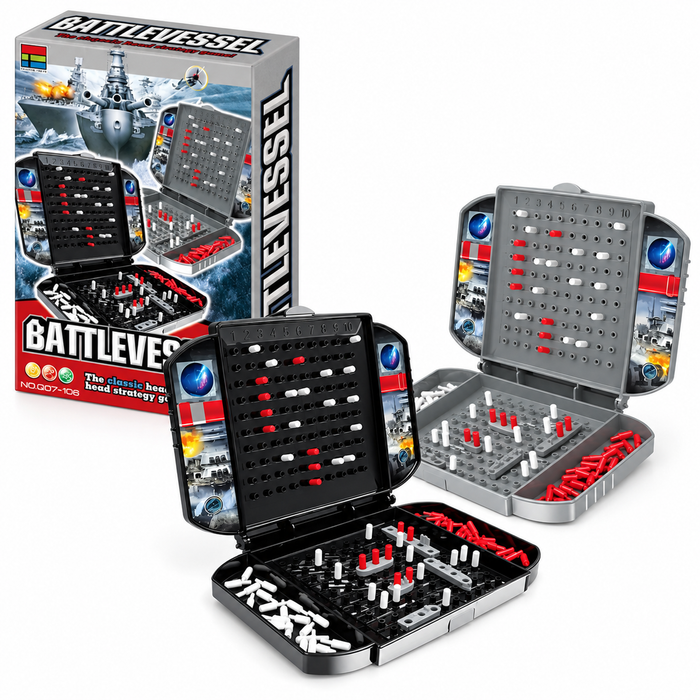 Ilustración IA referencial — Batalla Naval — juego de estrategia para dos — Producto sobre fondo blanco — Galería Tecnobox 20261016 1/6