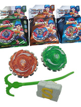 Trompo de batalla con luces por fricción y lanzador