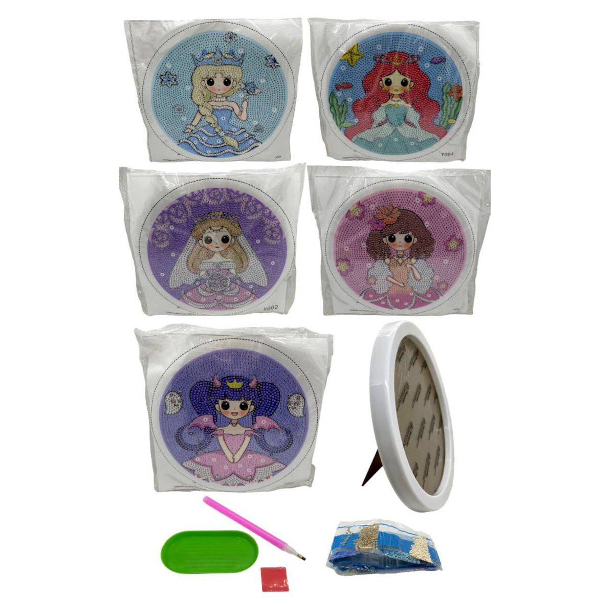 Kit de pintura de diamantes princesa con portarretrato