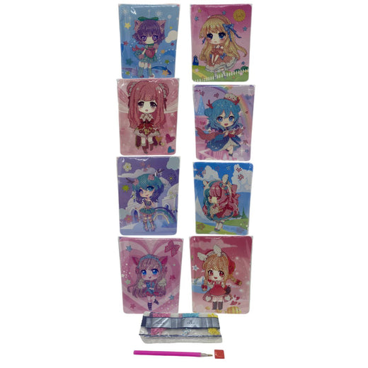 Kit de pintura de diamantes muñeca kawaii anime