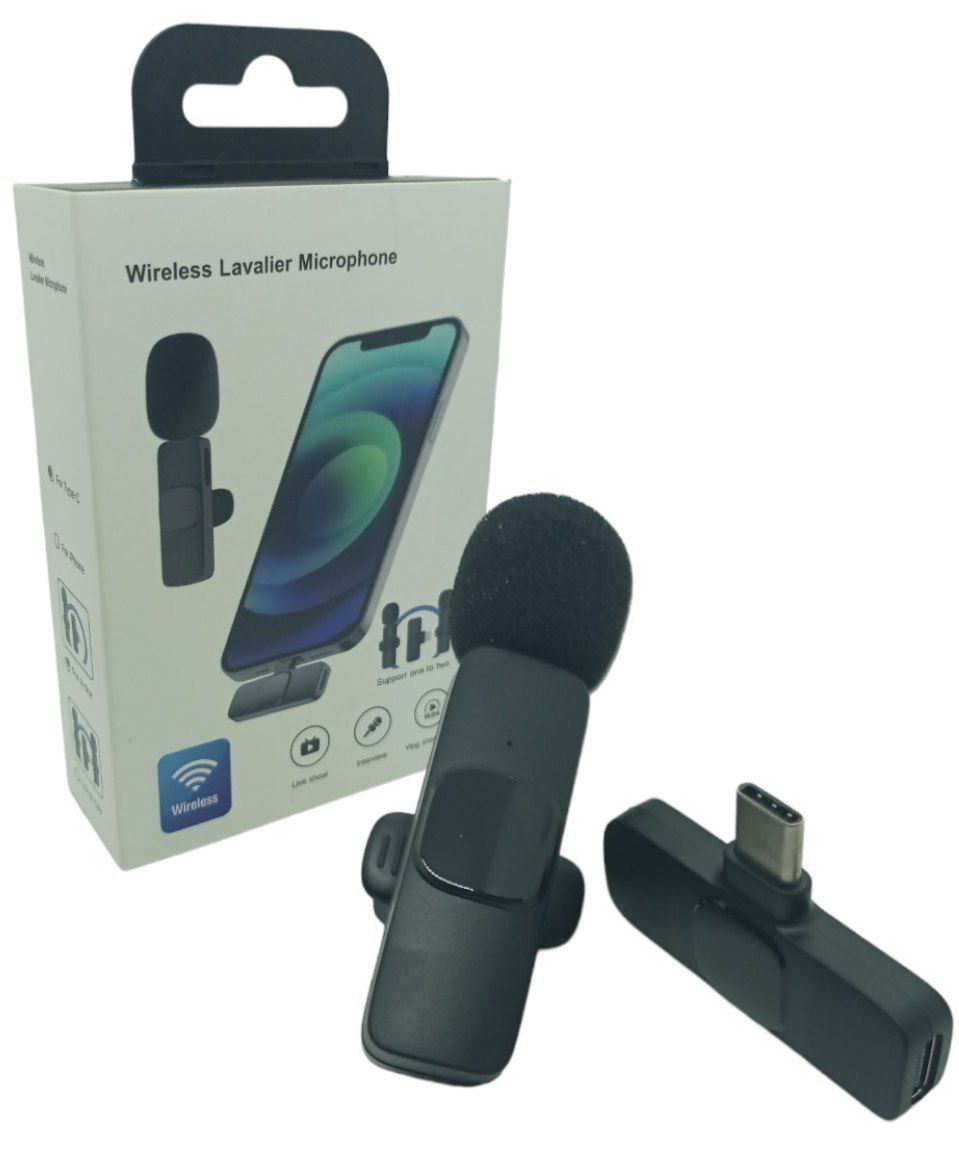 MICROFONO SOLAPA INALAMBRICO CONECTOR TIPO-C RECEPCION 20 ME