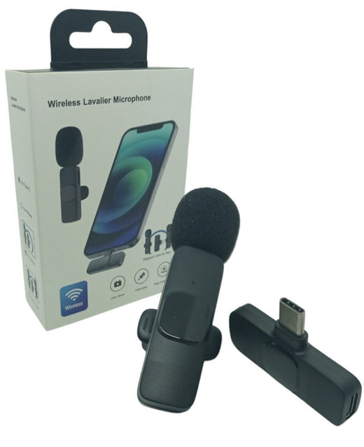 MICROFONO SOLAPA INALAMBRICO CONECTOR TIPO-C RECEPCION 20 ME