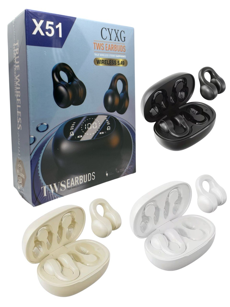 Audífonos TWS Bluetooth 5.4 diseño clip
