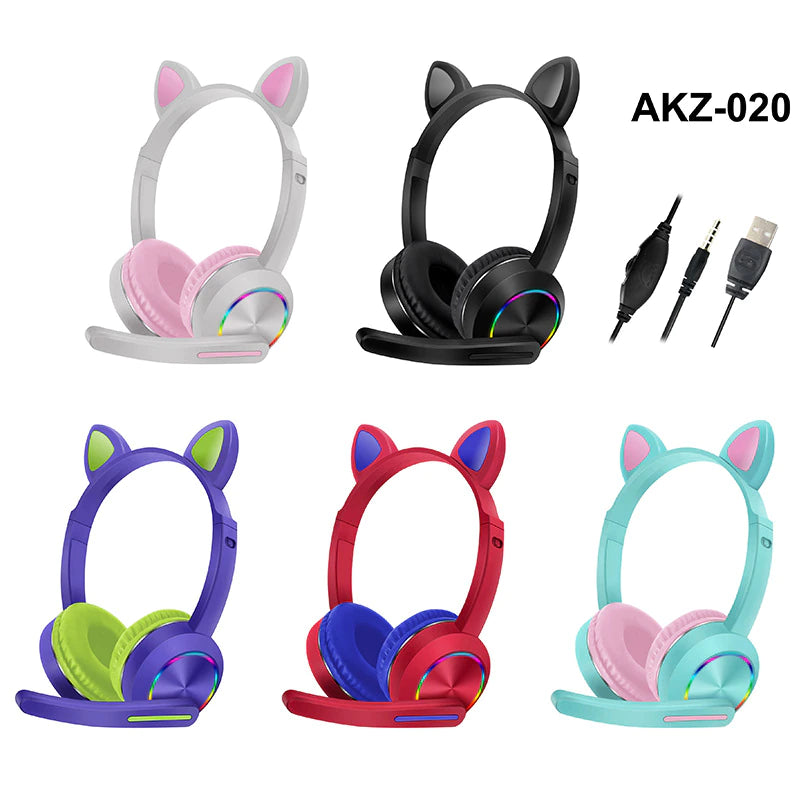 AUDIFONO TIPO CASCO CON MICROFONO CAT EAR HEADSET