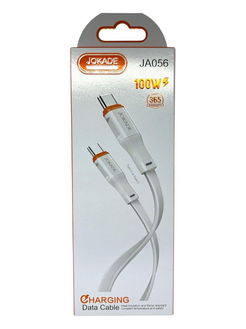 Cable plano USB-C a USB-C 100W pirorretardante · 1 metro