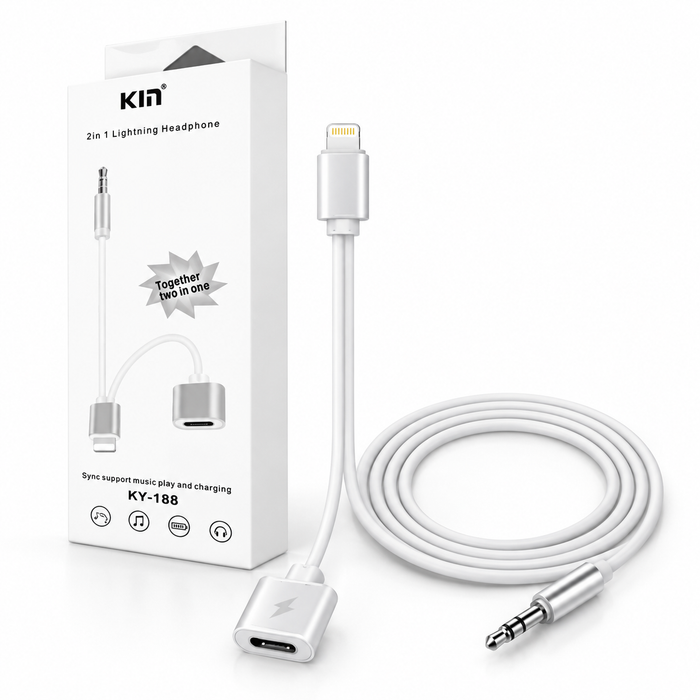 Adaptador/conversor Audio-carga lightning - vista 1