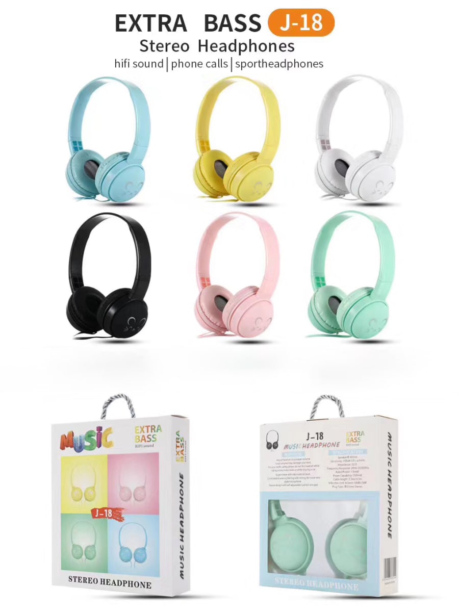AUDIFONO TIPO CASCO DISEÑO COLORES