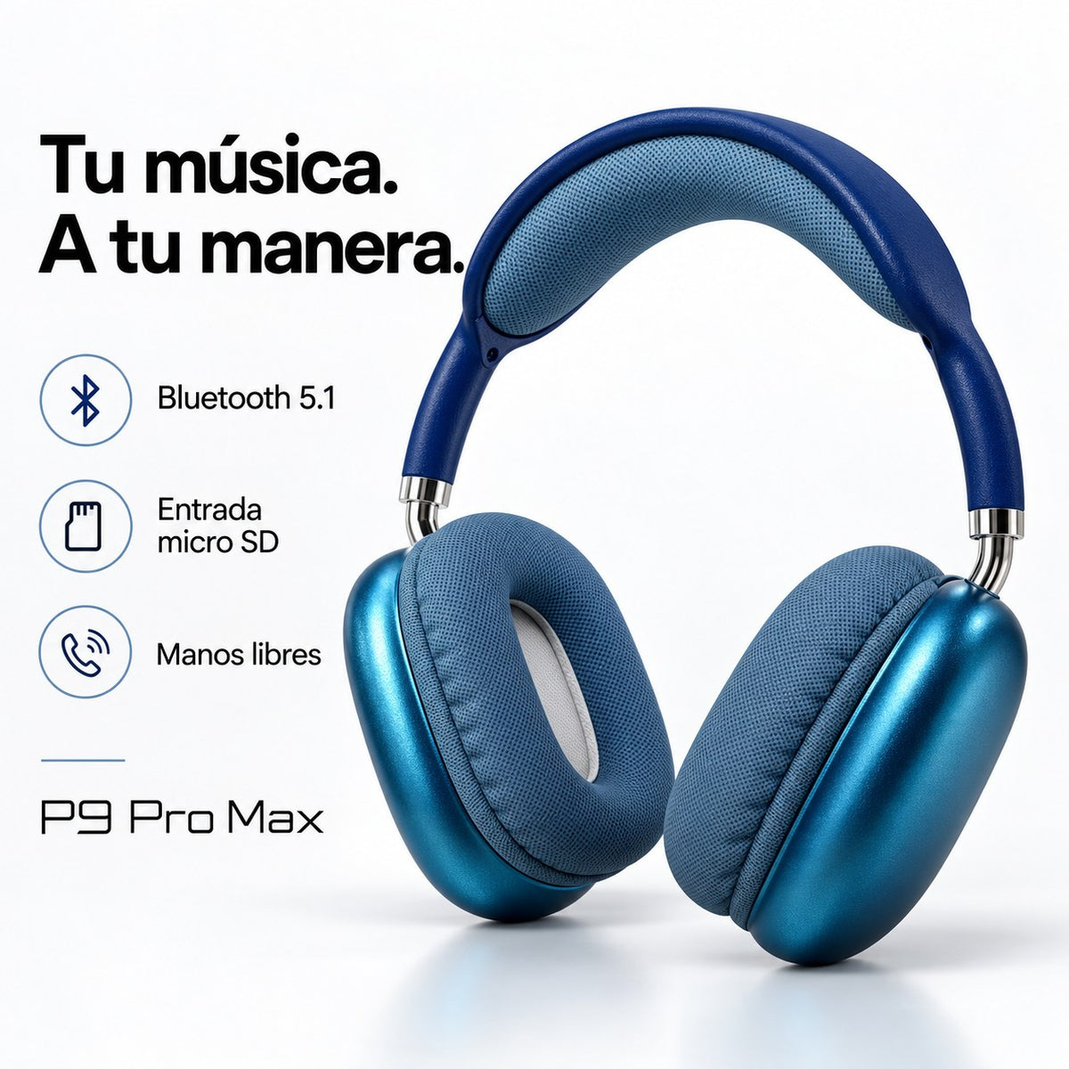 Ilustración IA referencial — P9 Pro Max — Azul — 2/6 Características — P9PRO-GAL-20261016