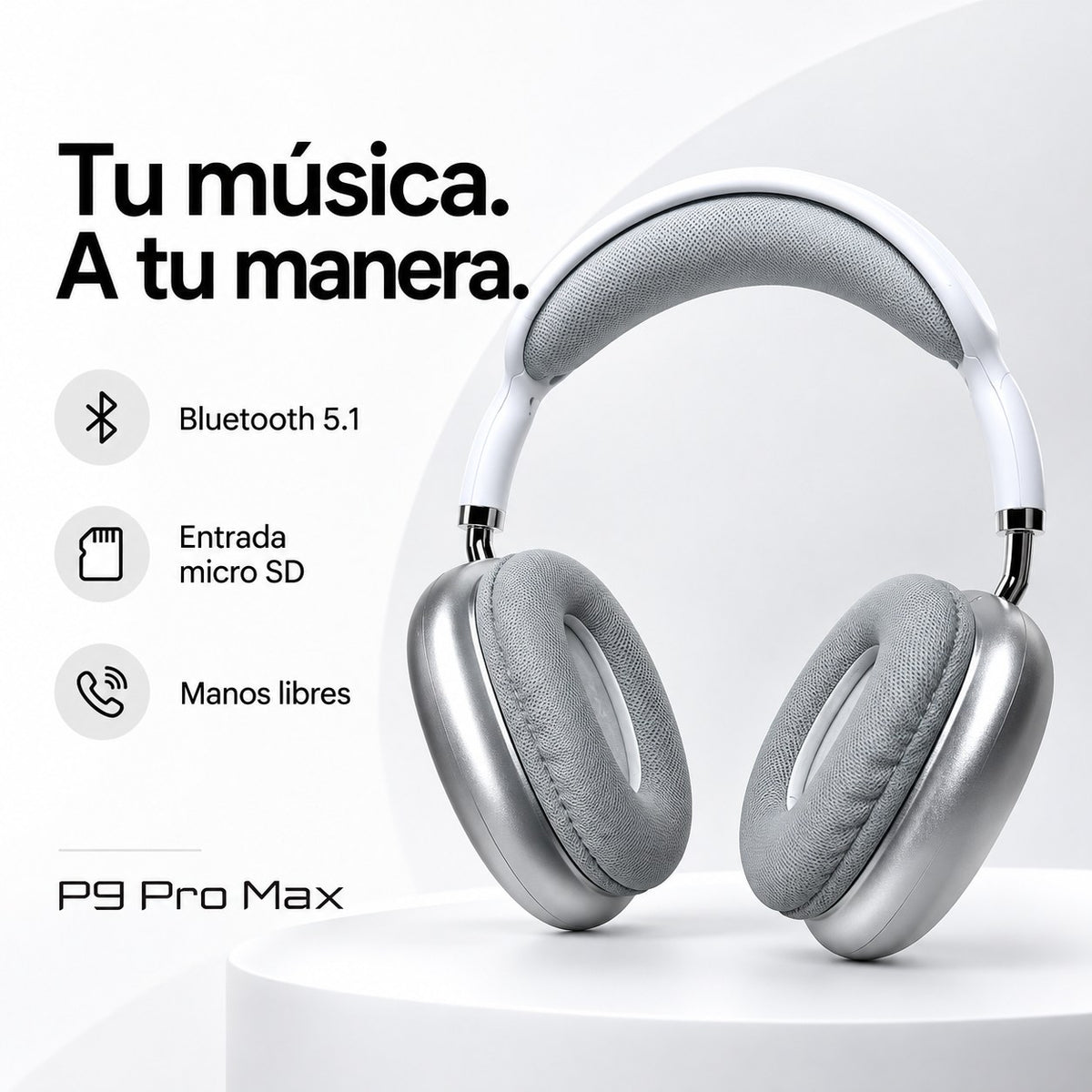 Ilustración IA referencial — P9 Pro Max — Blanco — 2/6 Características — P9PRO-GAL-20261016