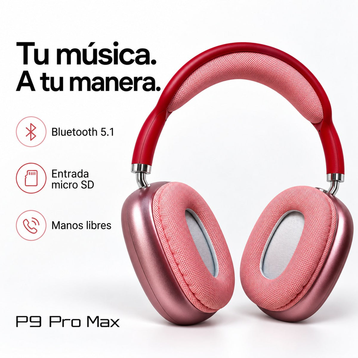 Ilustración IA referencial — P9 Pro Max — Rojo — 2/6 Características — P9PRO-GAL-20261016