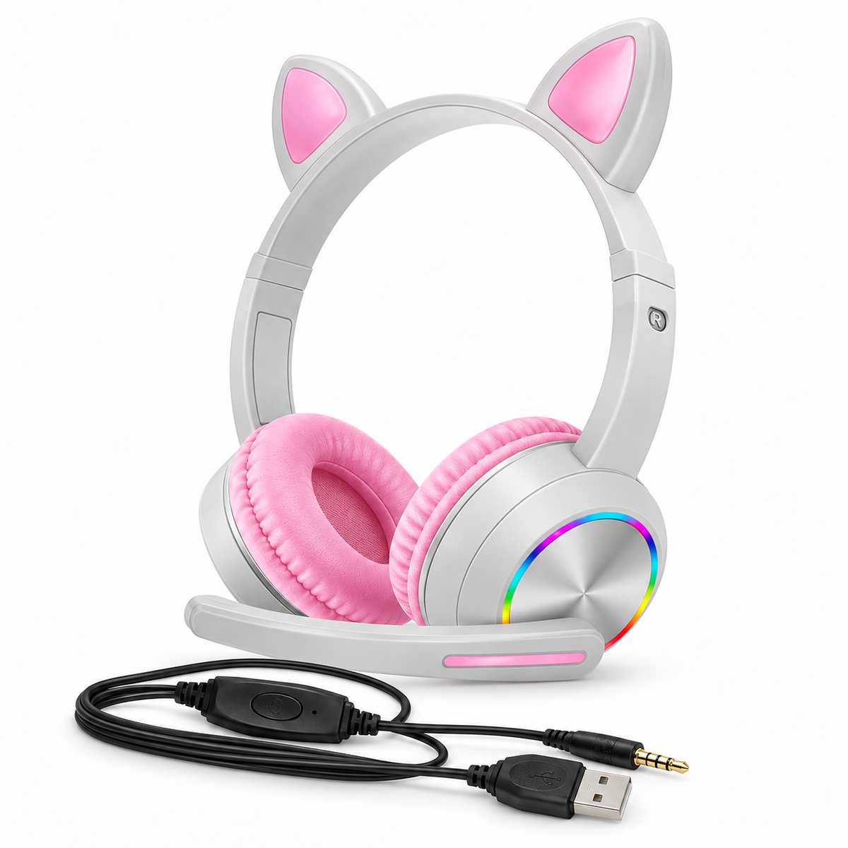 AUDIFONO TIPO CASCO CON MICROFONO CAT EAR HEADSET