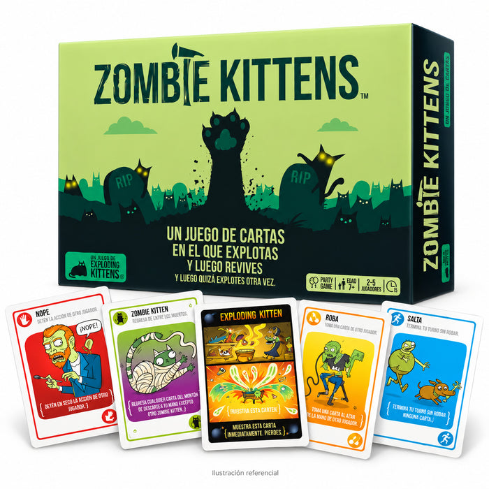 Ilustración IA referencial — Zombie Kittens — 1/6 Portada — ZK-GAL-20261025