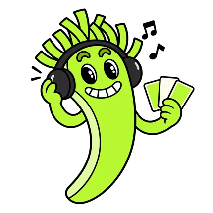 Personaje Tecnobox disfrutando música y juegos